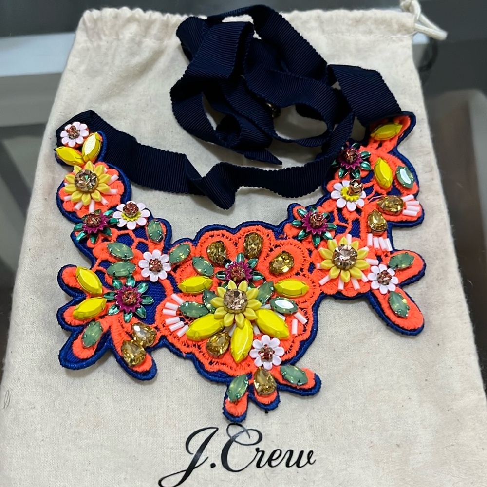 J crew ribbon necklace
